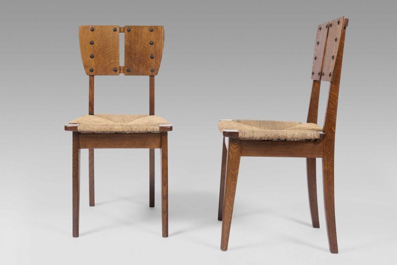 Gustave Serrurier-Bovy <span>Paire de chaises </span>