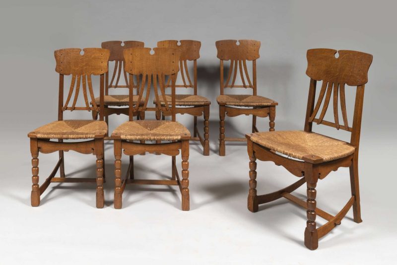 Gustave Serrurier-Bovy <span>Série de six chaises « Artisan » </span>