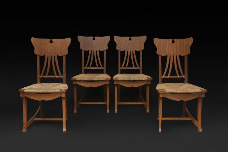Gustave Serrurier-Bovy <span>Série de quatre chaises « Artisan » </span>