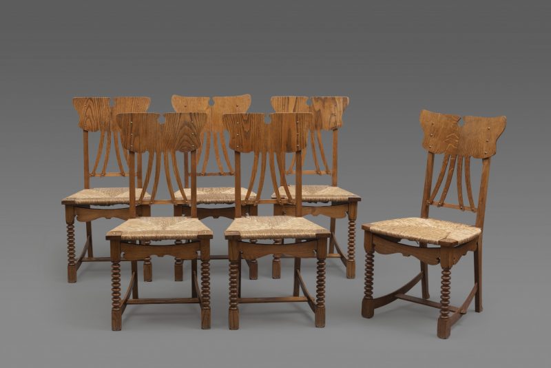 Gustave Serrurier-Bovy <span>Série de six chaises « Artisan » </span>